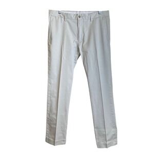 Polo Ralph Lauren Mens Stretch Slim Fit Chino Pants Light Khaki Tan 35x 32 *Read